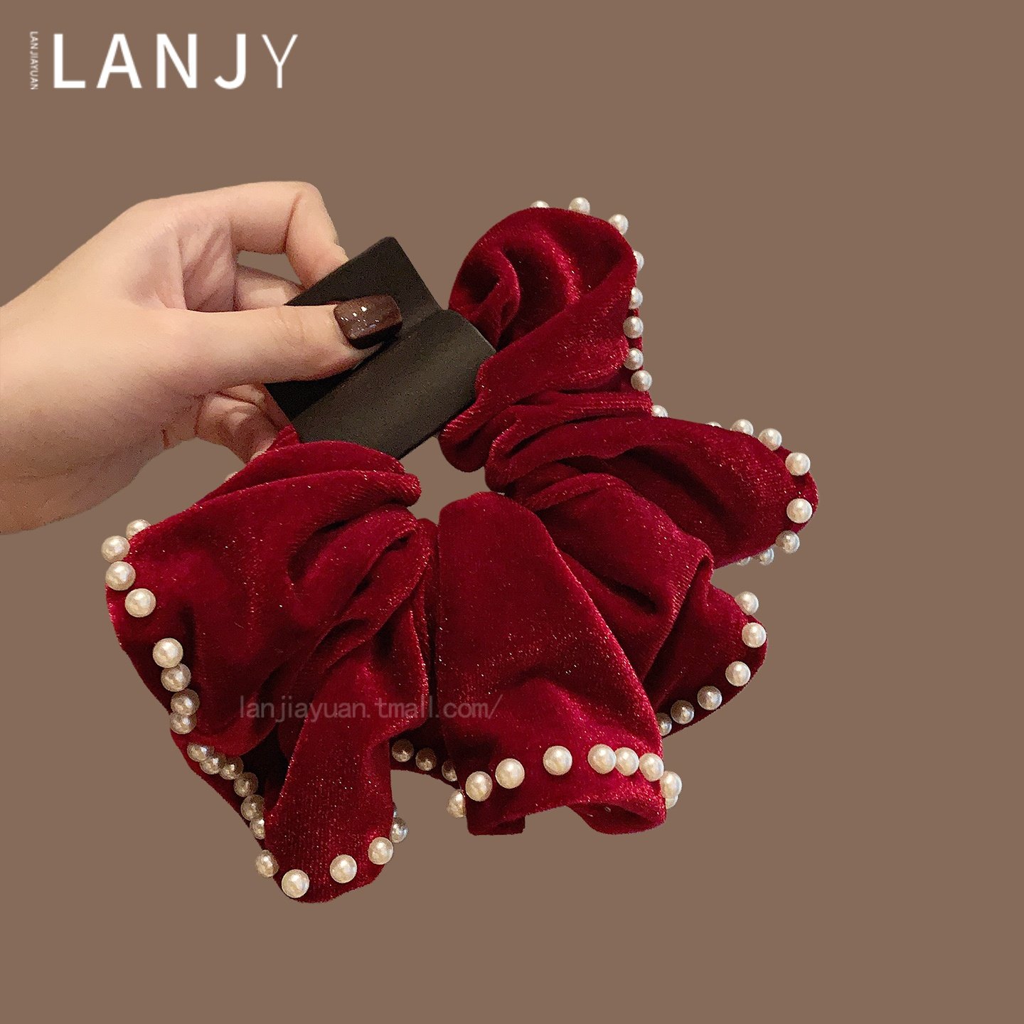 秋冬红色丝绒珍珠大肠发圈女气质优雅扎马尾头绳皮筋发绳发饰女,饰品/流行首饰/时尚饰品新,发饰,淘宝优惠券,粉丝福利购,淘宝优惠卷