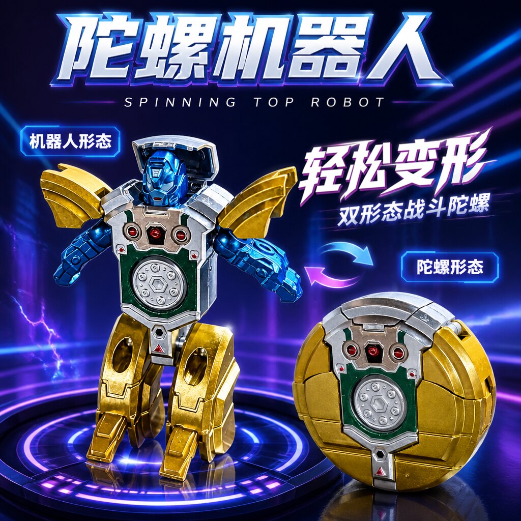 指尖陀螺玩具可变形机器人