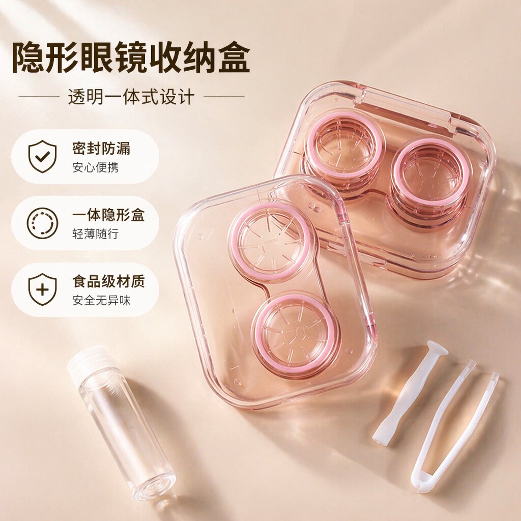 便携隐形眼镜盒可爱高级感简约图片