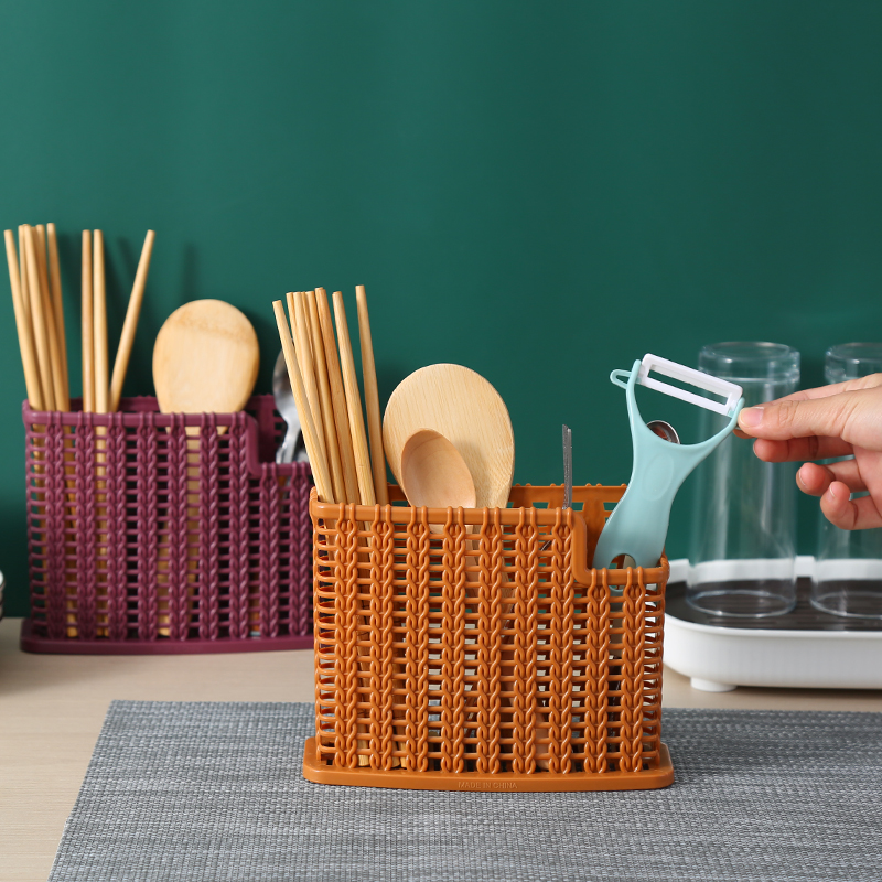 筷子篓壁挂式厨房打孔沥水