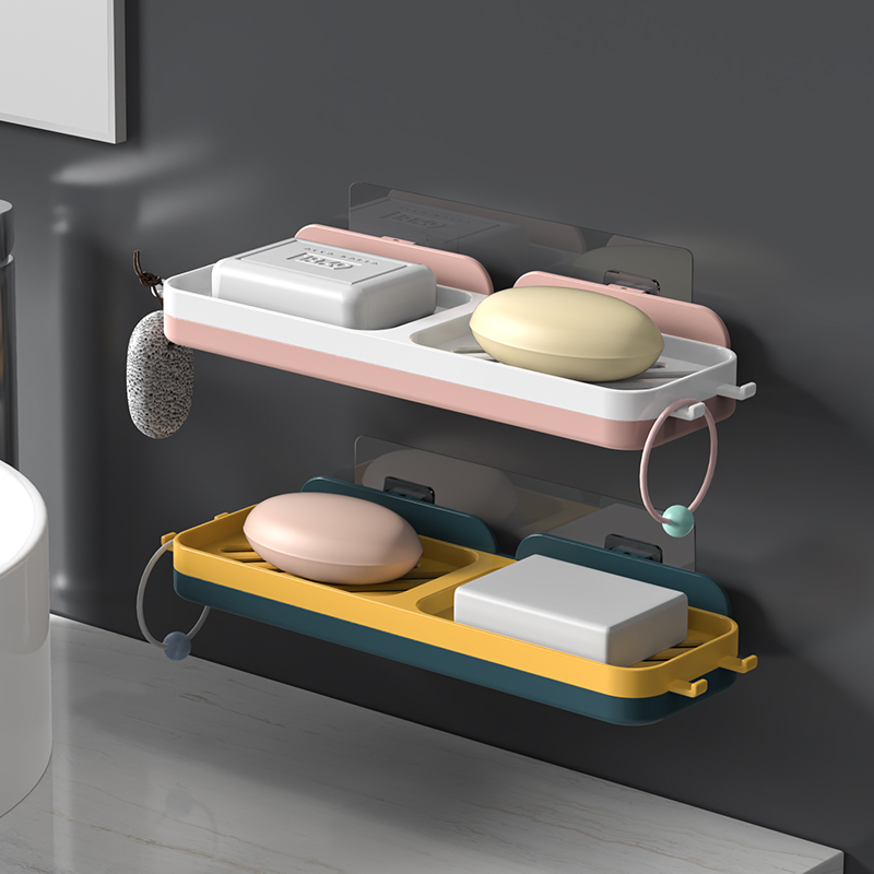 肥皂盒置物架家用吸盤壁掛式