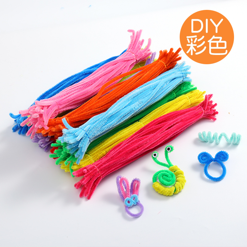 彩色毛条毛根条毛根扭扭棒DIY