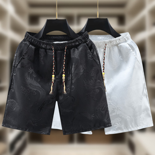 薄款提花中国风夏季休闲短裤中裤