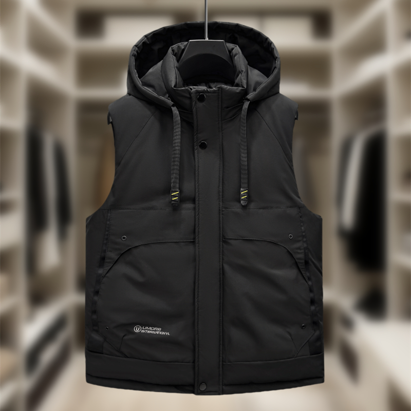 【可拆帽】马甲男款加厚保暖棉衣