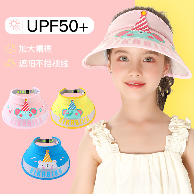 Mũ chống nắng cho trẻ em mùa hè trống trên đầu mũ ngoài trời lớn vành che nắng Bảo vệ tia cực tím phim hoạt hình mũ chống nắng trẻ em dễ thương cảm biến chân chống xe máy chân chống giữa xe dream