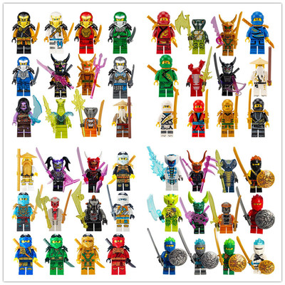 2024幻影忍者摩托车战车神龙人仔金色蛇神庙益智拼装积木玩具男孩