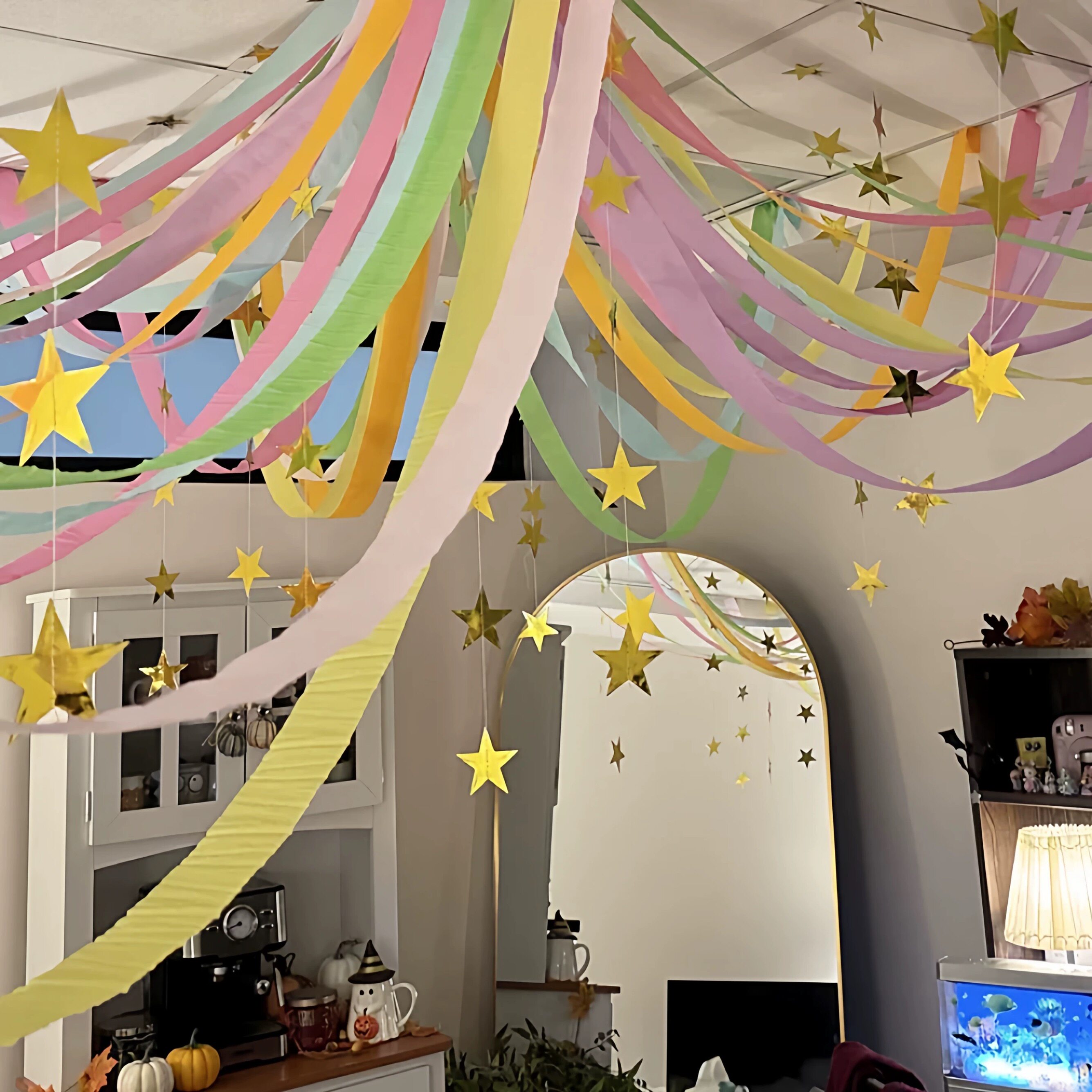 彩色带幼儿园学校派对拉花挂饰