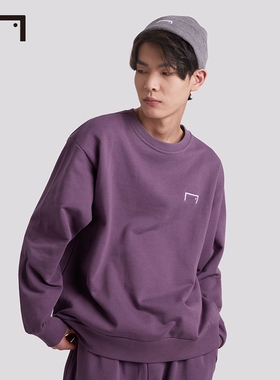 GOALSTUDIO 同款经典LOGO宽松圆领紫色卫衣男ins潮牌女