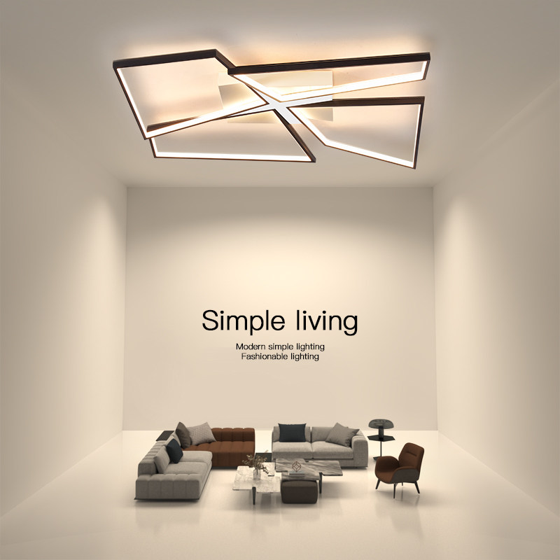 极简led客厅灯现代简约大气全光谱吸顶灯线条超薄护眼灯具卧室灯图片