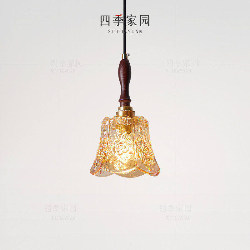 美式复古卧室床头小吊灯法式中古餐厅吧台入户玄关飘窗网红吊灯