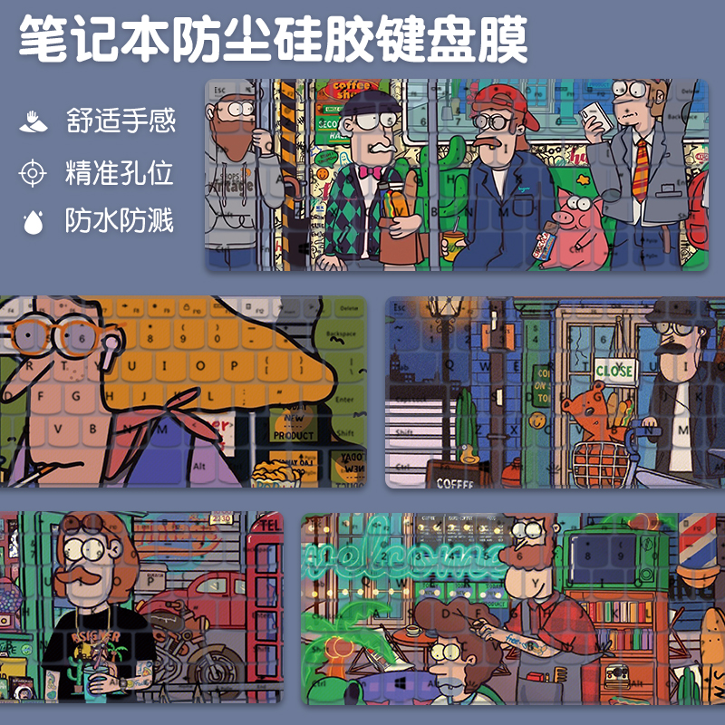 美式复古适用2024联想拯救者R7000P2023键盘膜R9000P笔记本Y9000P电脑Y9000K按键Y7000保护贴全覆盖膜15.6寸