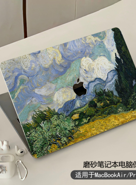 油画风适用苹果macbookpro保护壳2025新款14寸macbook套air/pro外壳m4笔记本mac电脑macpro配件13软16透明m3
