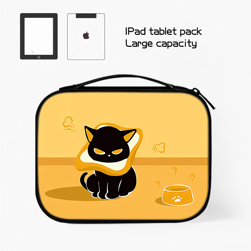 可爱猫咪平板收纳包ipad10适用苹果10.9小米华为matepad11电脑Pro12.9寸手提携带e内胆air4键盘袋mini6保护套