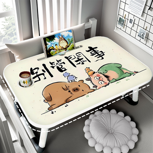 少管闲事折叠床上小桌子卡通宿舍学生写字床上书桌学习支架家用卧室坐地飘窗懒人桌笔记本电脑办公坑上小桌板