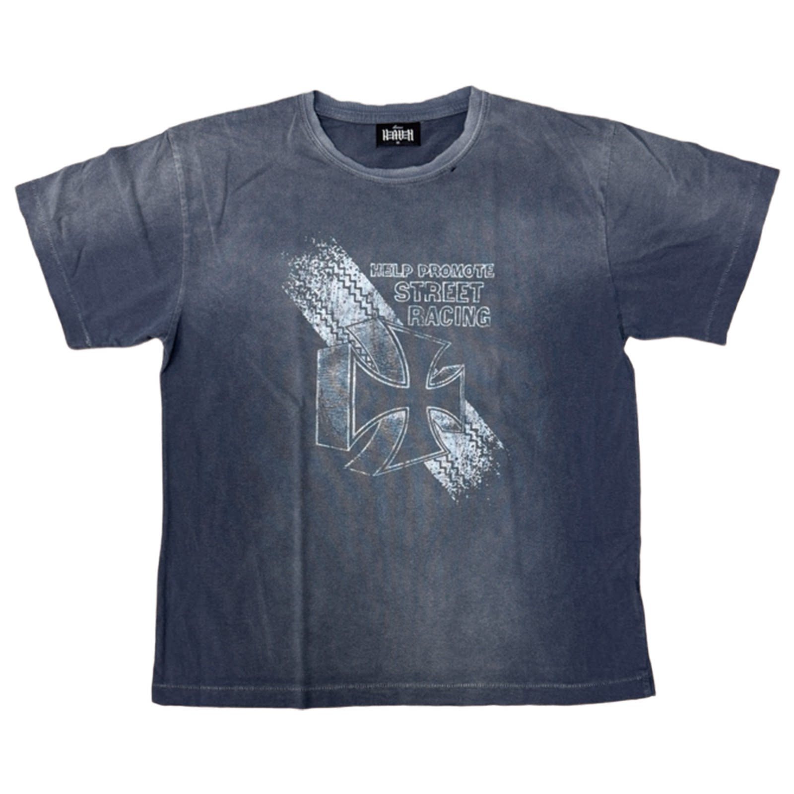 HEAVENKNOWS NEW VINTAGE 180G 洗水破坏做旧短袖 Racing