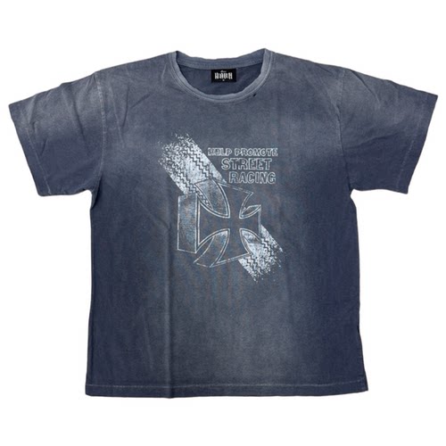 HEAVENKNOWS NEW VINTAGE 180G 洗水破坏做旧短袖 Racing