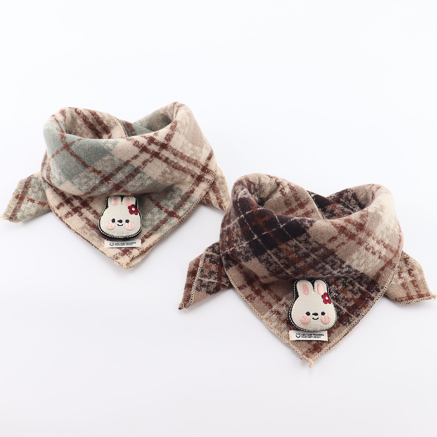 宝宝围脖秋冬季韩版羊绒小兔