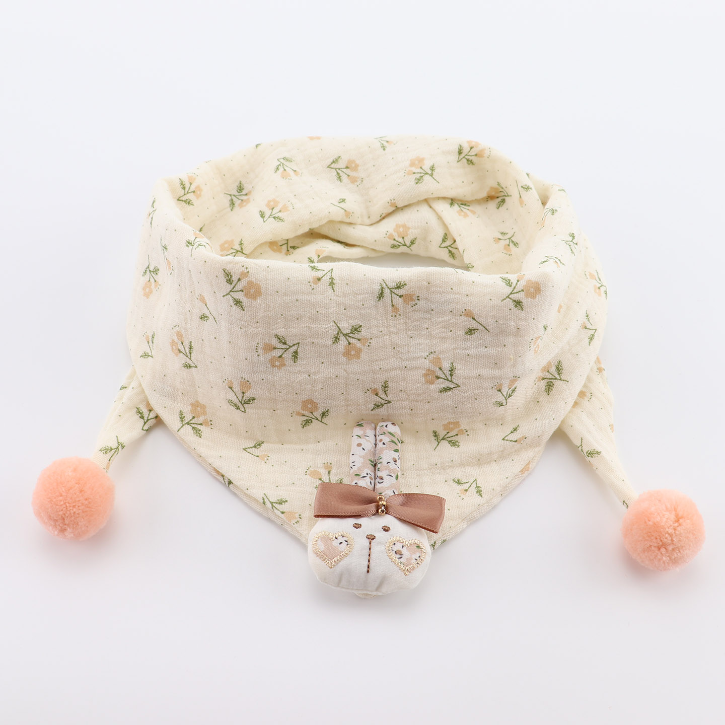 婴儿围巾秋冬款可爱女宝宝小兔