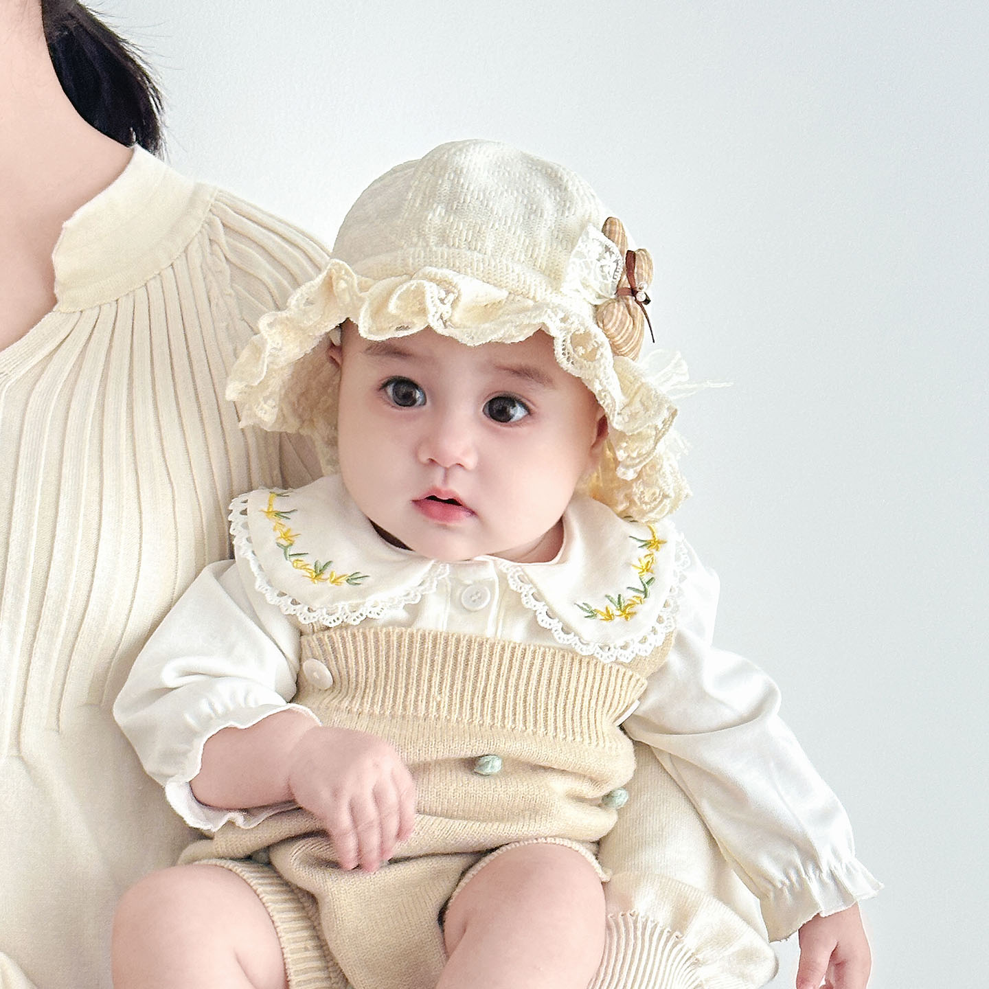 女宝宝帽子春秋款韩版洋气蝴蝶结