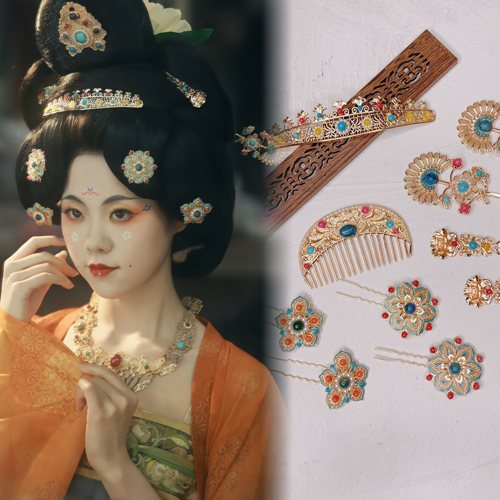 羽钿坊唐风复原头饰供养人发簪