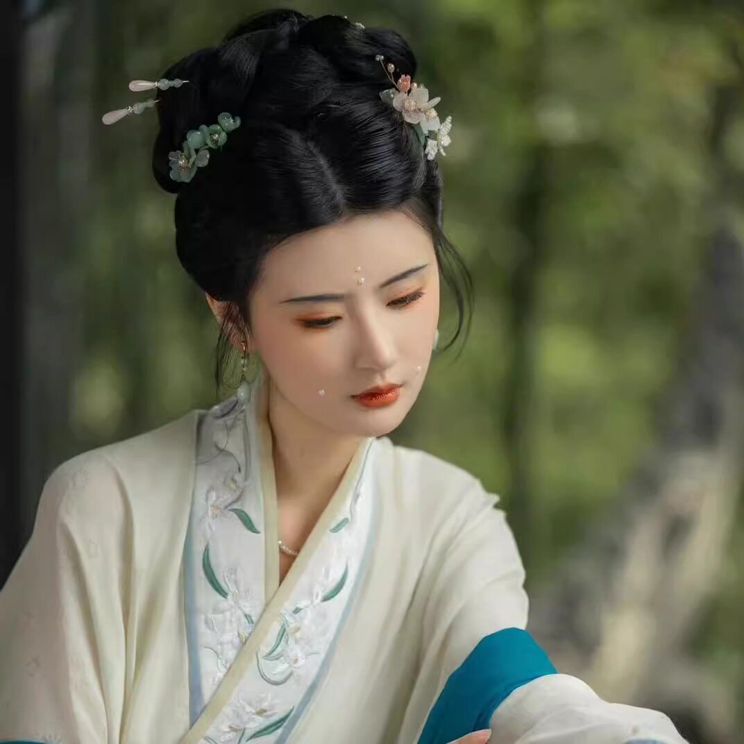 汉服天然石神棍簪羽钿坊琉璃古风
