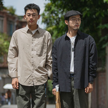 休闲外套 男潮牌宽松港风衬衣2019新秋季 北二出口日系纯棉长袖 衬衫
