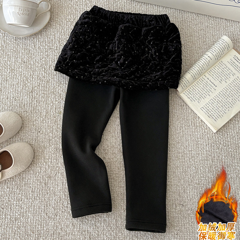 女童裤子加绒加厚秋冬款2025新款儿童女孩一体绒打底裤假两件裙裤,童装/婴儿装/亲子装,裤子,淘宝优惠券,粉丝福利购,淘宝优惠卷