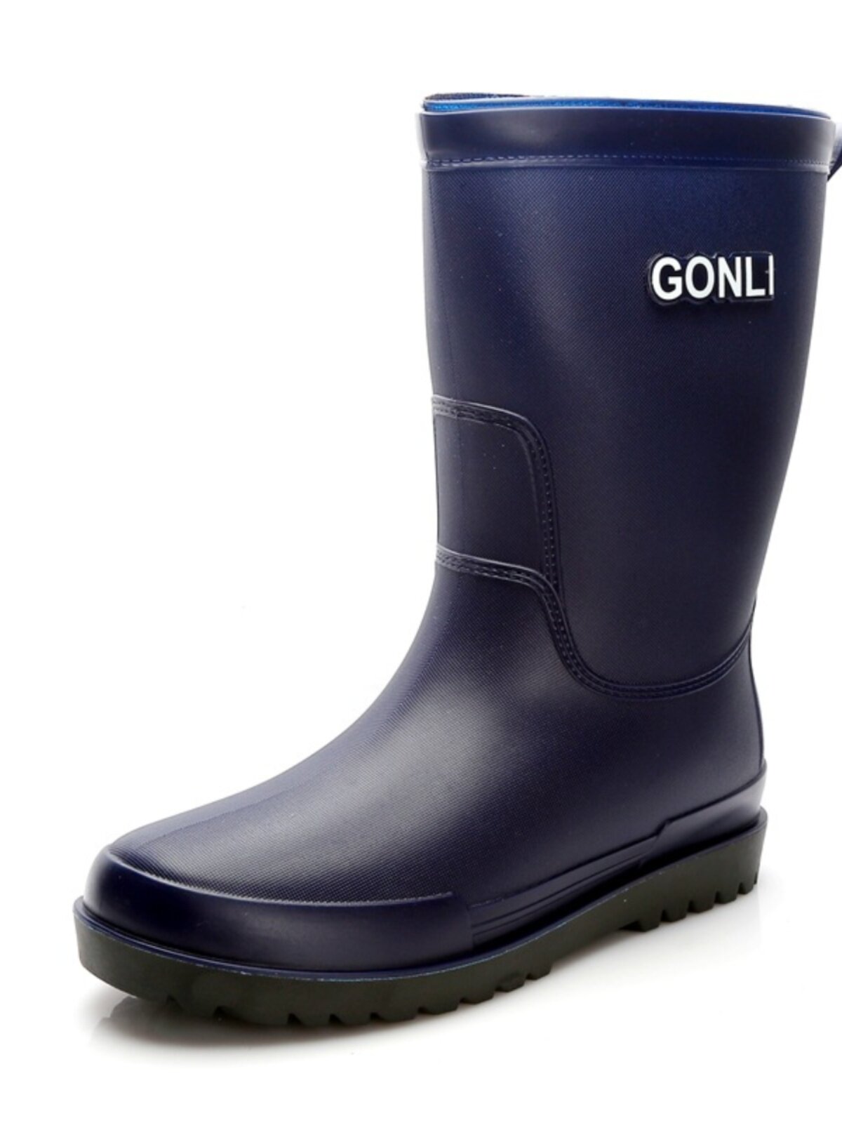 RAIN BOOTS MENS MEDIUM CUT WATER BOOTS FOR ALL SEASONS ANTI-SLIP WEAR-RESISTANT RAIN BOOTS FLEECE WARM KITCHEN SHOES FOR FISHING AND CAR WASHING