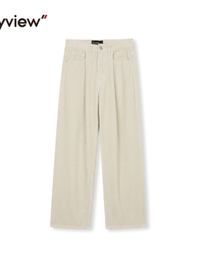 Anyview男装青年休闲裤无弹长裤中腰直筒裤灯芯绒中腰2231K2015