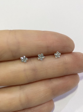 新款上市六粒梅鼻钉耳钉长款鼻钉耳钉银鼻钉防过敏