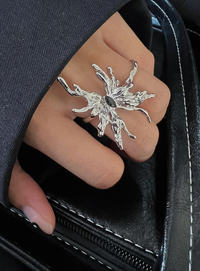 潮酷蝴蝶合金时尚戒指男女