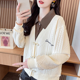 韩系ins风假两件初高中学生卫衣女春秋天设计感宽松新爆薄款上衣