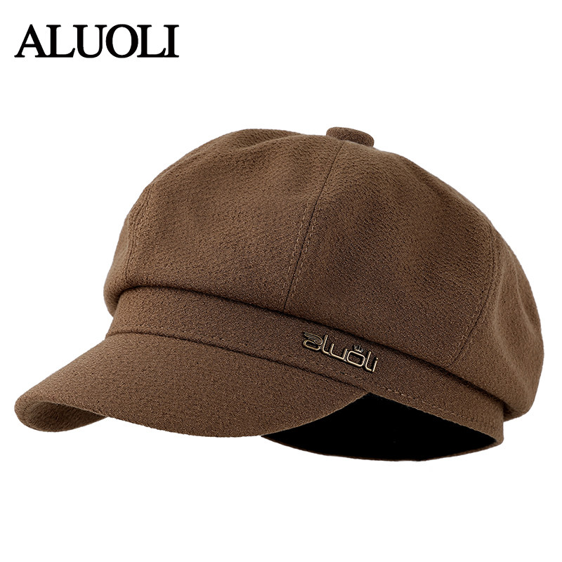 阿萝璃大帽面显脸小贝雷帽