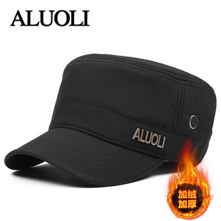 深顶大头围帽子男款平顶帽大脸显脸小中老年秋冬季加绒保暖鸭舌帽