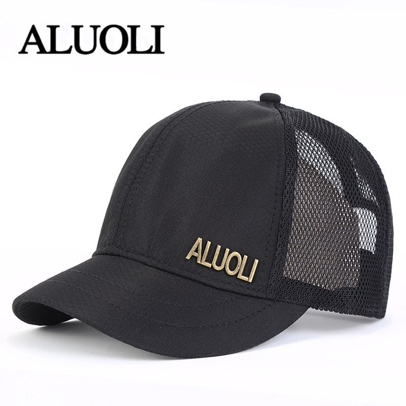 品牌短檐帽子男款2024夏季防晒帽户外大码速干帽子网眼透气棒球帽