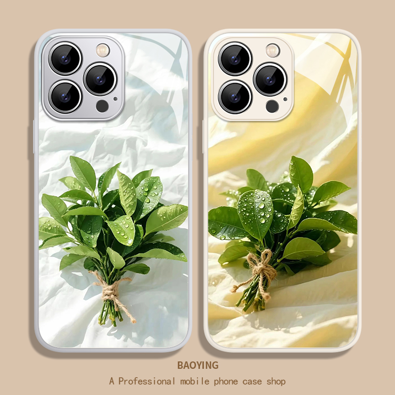 柚子叶玻璃适用小米手机壳