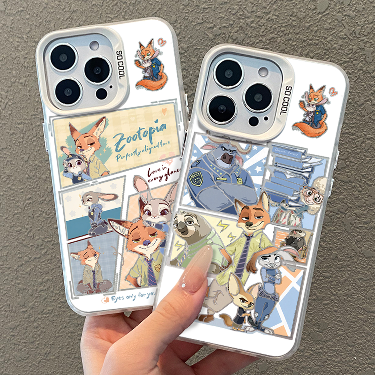 尼克狐朱迪彩银适用iQOO手机壳