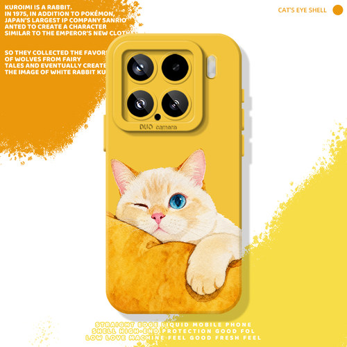 油画小猫硅胶适用小米手机壳