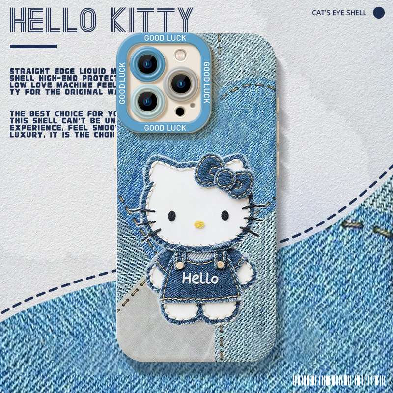 牛仔裤Kitty猫适用荣耀手机壳
