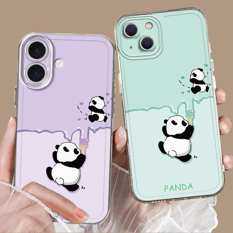 熊猫透明适用华为手机壳