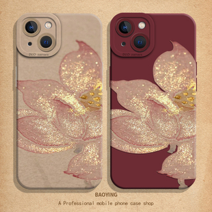 鎏金莲花适用oppofindx9手机壳x8s+女x7/x6ULTR国风reno15/14pro妈妈13/12长辈poop新中式11好运10荷花0pp0套