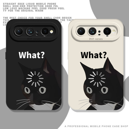wht黑猫硅胶适用华为手机壳