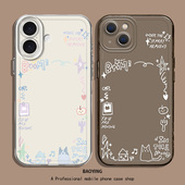 猫咪相框适用iphone17promax手机壳15 ip14苹果13可16air放12mini照片x小卡xr可爱xs透明女8p拍立得11保护套7