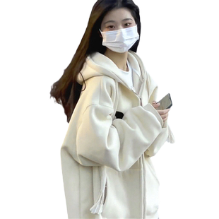 美式高街oversize卫衣女春秋宽松潮ins原宿港风chic薄款初秋外套