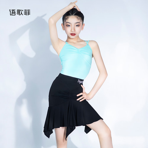 语歌菲拉丁舞上衣套装美背吊带夏