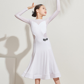 语歌菲摩登国标舞裙比赛裙表演服女童新款 高级华尔兹连衣裙大摆裙