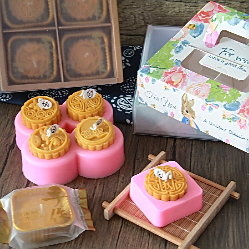 中秋兔子月饼硅胶模具diy香薰图片