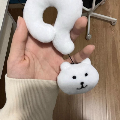 小红书同款可爱自嘲熊疑问挂件毛绒公仔钥匙扣包包挂饰送朋友礼物