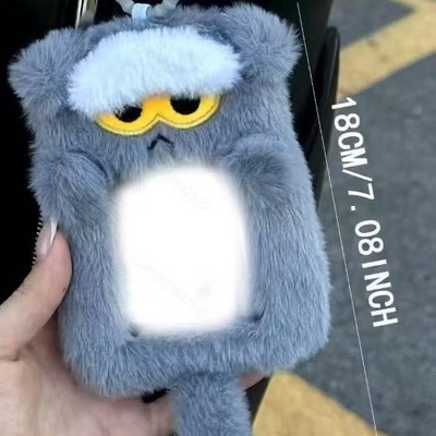 权志龙zoa周边GD物料限定蓝猫毛绒卡套爱豆小卡保护套拍立得收纳