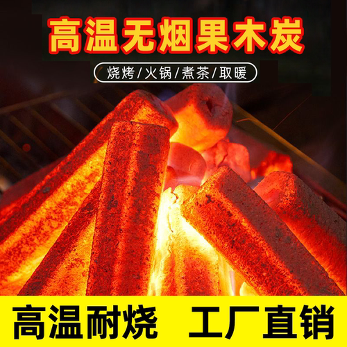 木炭烧烤碳无烟家用果木炭专用碳烤炉速燃炭竹炭室内炭块围炉煮茶